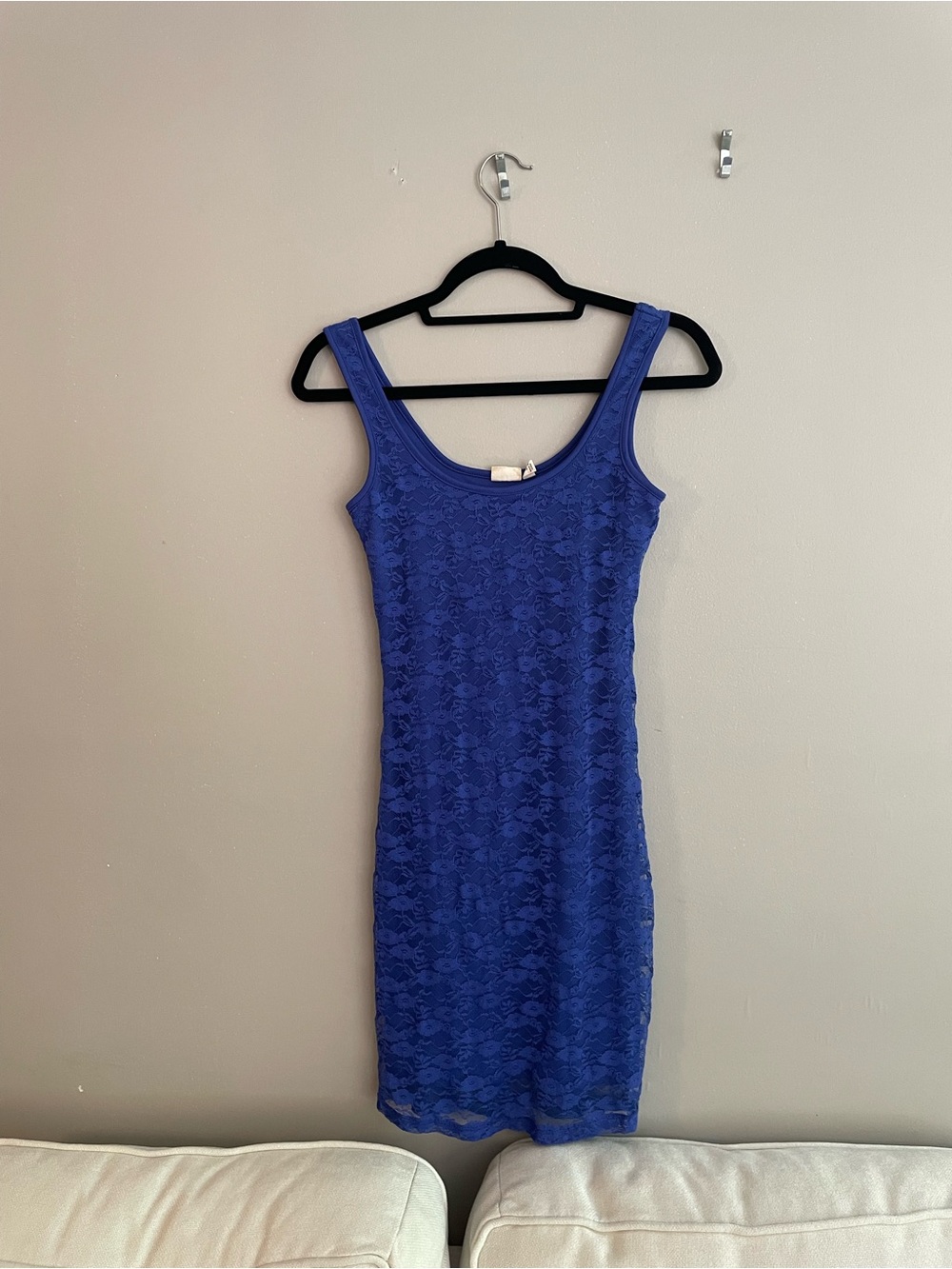 Mudd Royal Blue Lace Tank Bodycon Mini Dress